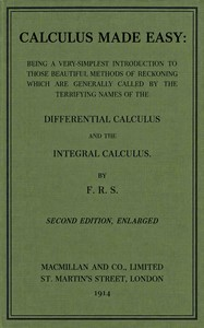 Cover of Calculus Made Easy