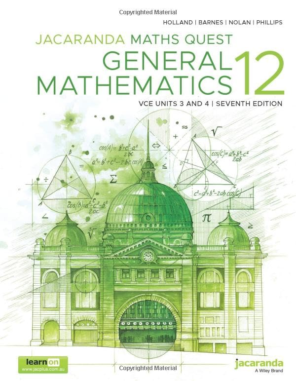 Cover of Jacaranda Maths Quest 12 General Mathematics VCE Units 3&4 (7th edition)