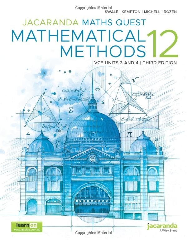 Cover of Jacaranda Maths Quest 12 Mathematical Methods VCE Units 3&4 (3rd edition)