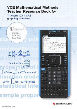 Cover of Mathematical Methods Teacher Resource Book