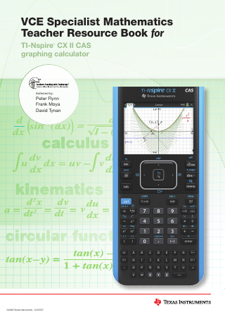 Cover of Specialist Mathematics Teacher Resource Book